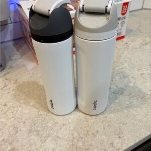 Owala White and Gray Insulated Water Bottles